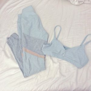 Alo yoga color block sports bra & long pants size S